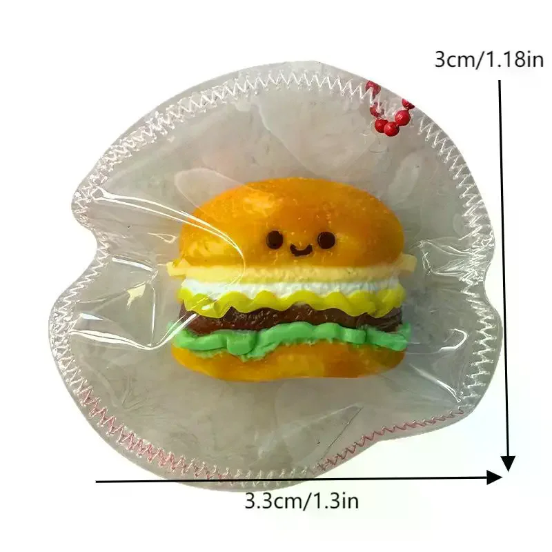 Mini juguetes divertidos de descompresión de rebote lento, regalos, simulación bonita de pan tostado, juguete para apretar, juguete para aliviar el estrés de silicona de dibujos animados
