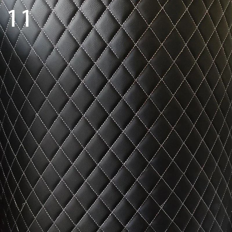 100x158cm Faux Leather Fabric Foam Quilted Padded for Car Interior Seat Cover Sofa Cushion Wear Resistant DIY image 3