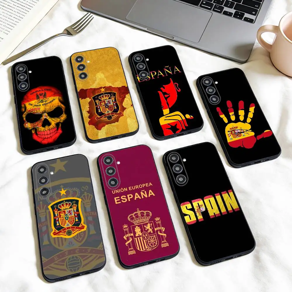 COOL S-Spain S-Spanish F-Flag Art    phone Case For Samsung Galaxy A73,A72,A71,A70,A53,A52,A51,Others Soft Black Shell