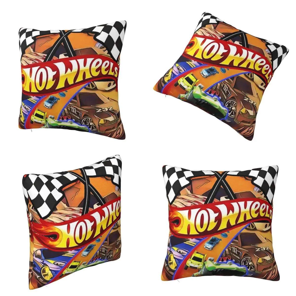 

Hot Wheels Race Square Pillowcase Cushion Cover Comfort Pillow Case Throw Pillow Cover for Home Bedroom Car
