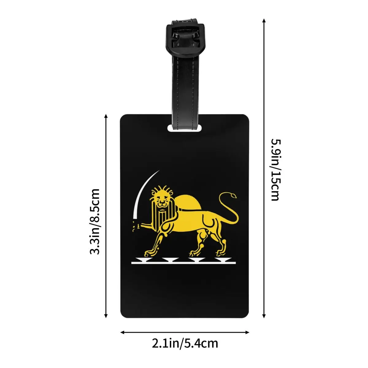 Emblema da Bandeira do Irã, Sol e Leão da Persia, Etiquetas de Bagagem, Acessórios para Malas, Etiqueta de Embarque, Suporte para Identificação, Nome e Endereço