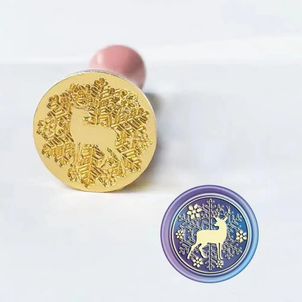 DIY portabel bentuk malaikat kecil hadiah kartu segel cap kepala perlengkapan kantor