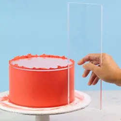 1Pcs Acrylic Cake Scraper Transparent Spatulas for Easy Decorating Cleaning Rectangular Home Baker Baking Tool Kitchen Accessory