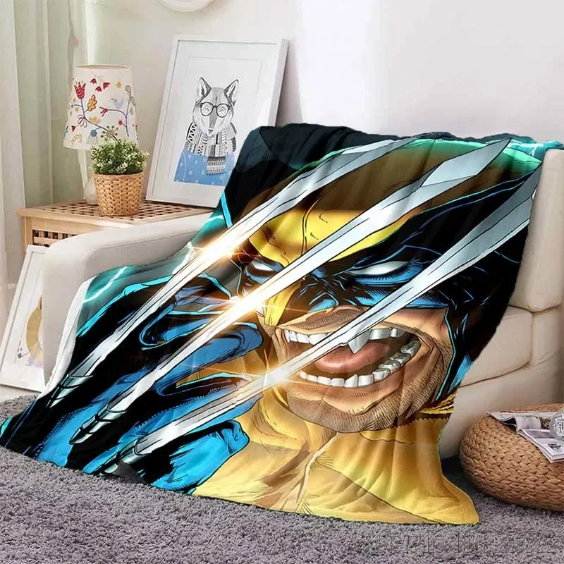 X-Men Wolverine bedrukte deken voor thuisreizen Zachte en comfortabele deken voor volwassenen en kinderen Warme deken cadeau