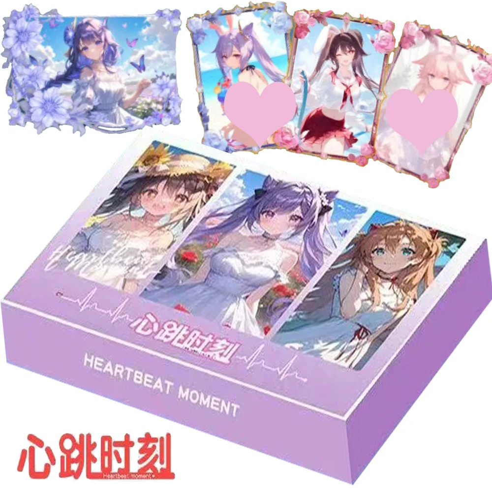 Heartbeat Moment Collection Cards Booster Box Healing Warmth Anime Cute Girls Table Playing Game Board Cards Kids Festival Gifts