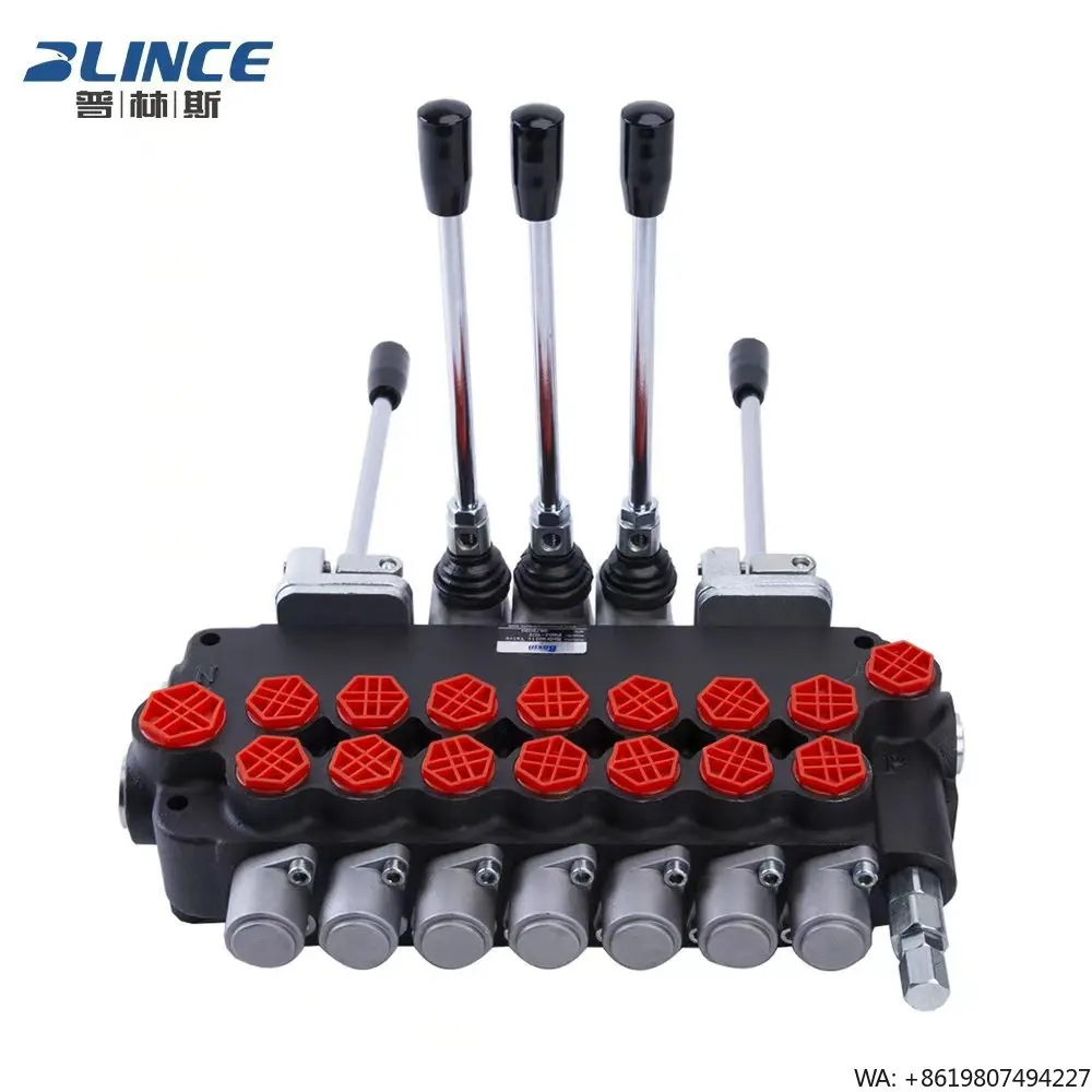 7P80 6P80 5P80 21GPM 80LPM 1 to 2 Spring Return to Neutral Position Truck Crane Monoblock Hydraulic Directional Control Valve