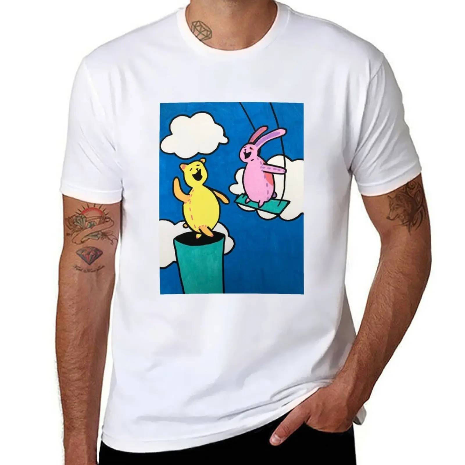 

Bunny and Bear T-Shirt t shirts for man graphic vintage man t shirt summer T-Shirt