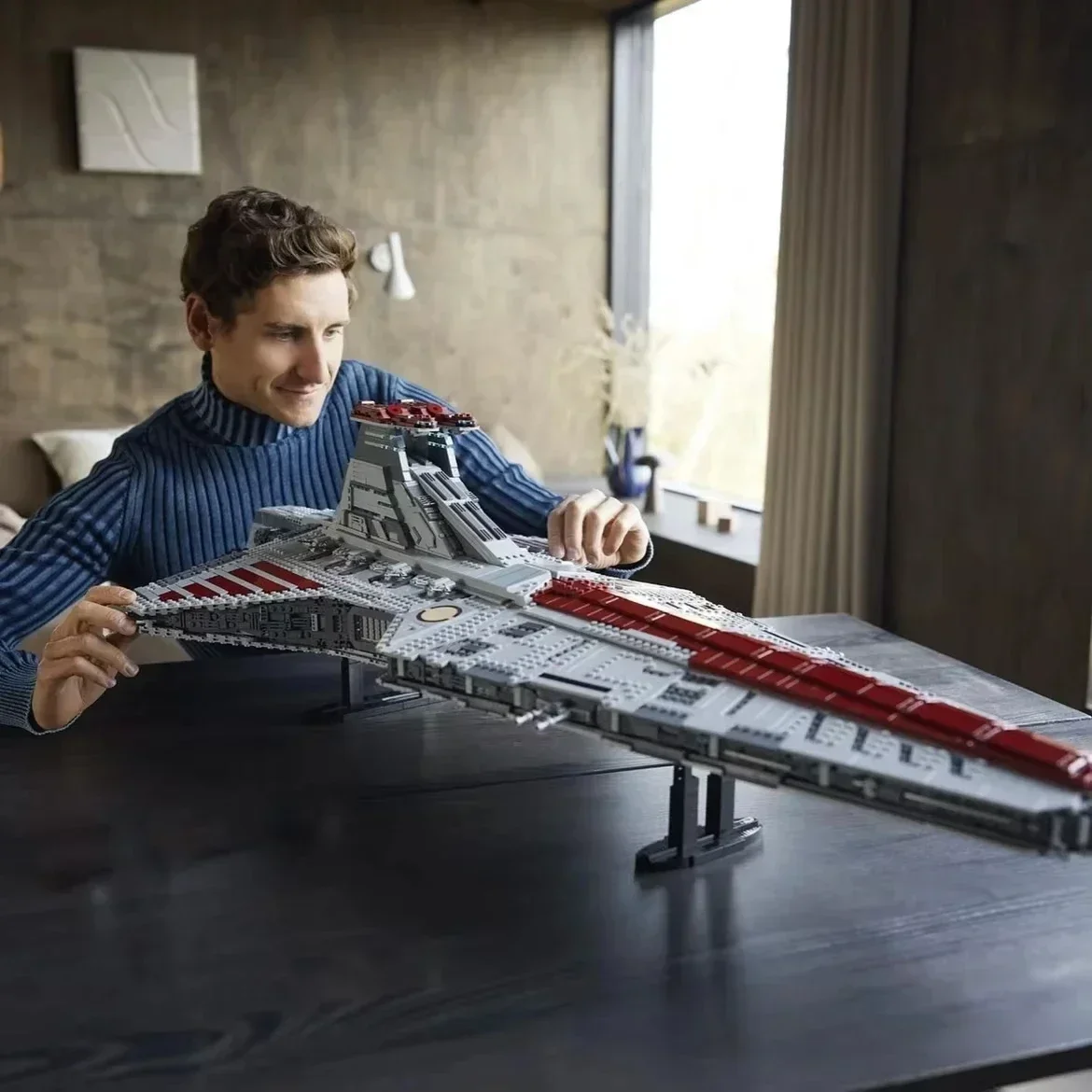 

5374 шт., модель Venator Class Republic Attacks Cruiser, строительный набор, блоки, космические игрушки для мальчиков и взрослых, подарки на день рождения, Рождество