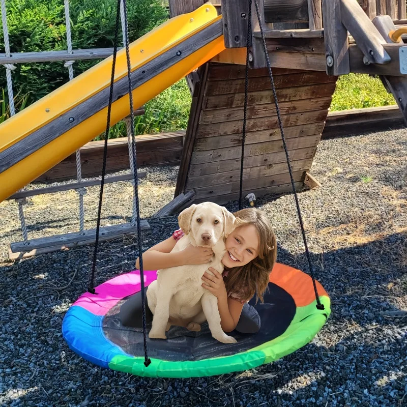 

Качели на дереве с летающей тарелкой, Мебель, Набор для поворота, Кресло для поворота, Подвесной стул, Ткань Оксфорд и стальной материал,