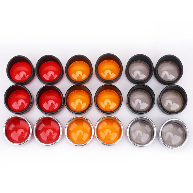 

2PCS Motorcycle Bullet Turn Signal Light Lens Cover Red Yellow Smoke For Harley Dyna Softail Sportster Touring Road King Fat Boy