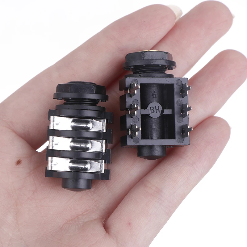 【YY34】5PCS Stereo Type Audio Jack PCB Panel Mount 6 Pin 1/4