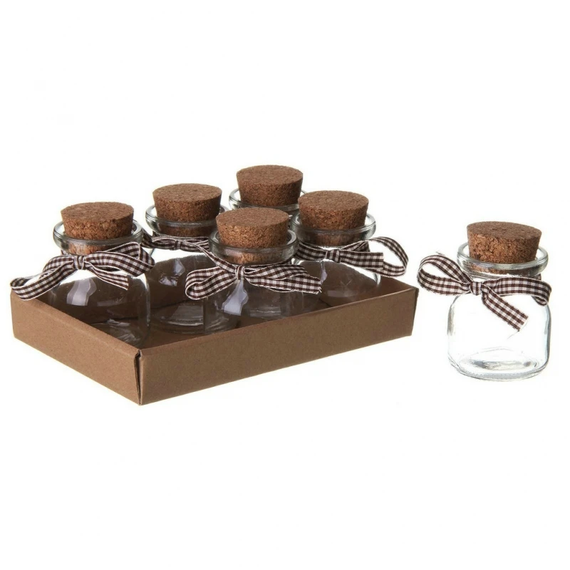 Kitchen Accessories Set 6 bottle glass 6x6x7,80 cm 60821