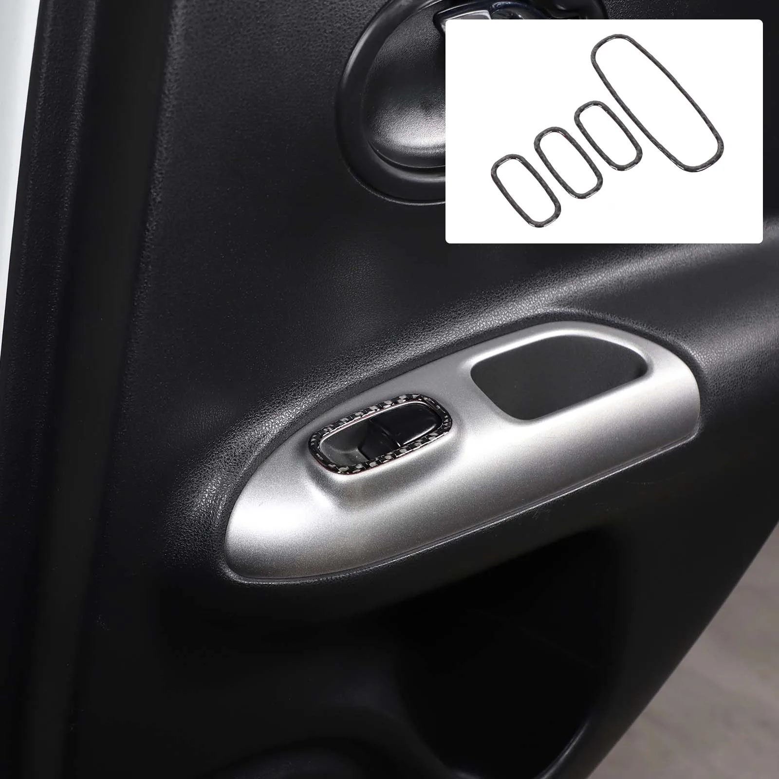 

For 2011-2019 Nissan juke/Infiniti ESQ Automotive Window Lift Decorative Frame Soft Carbon Fiber Car Modification Accessories