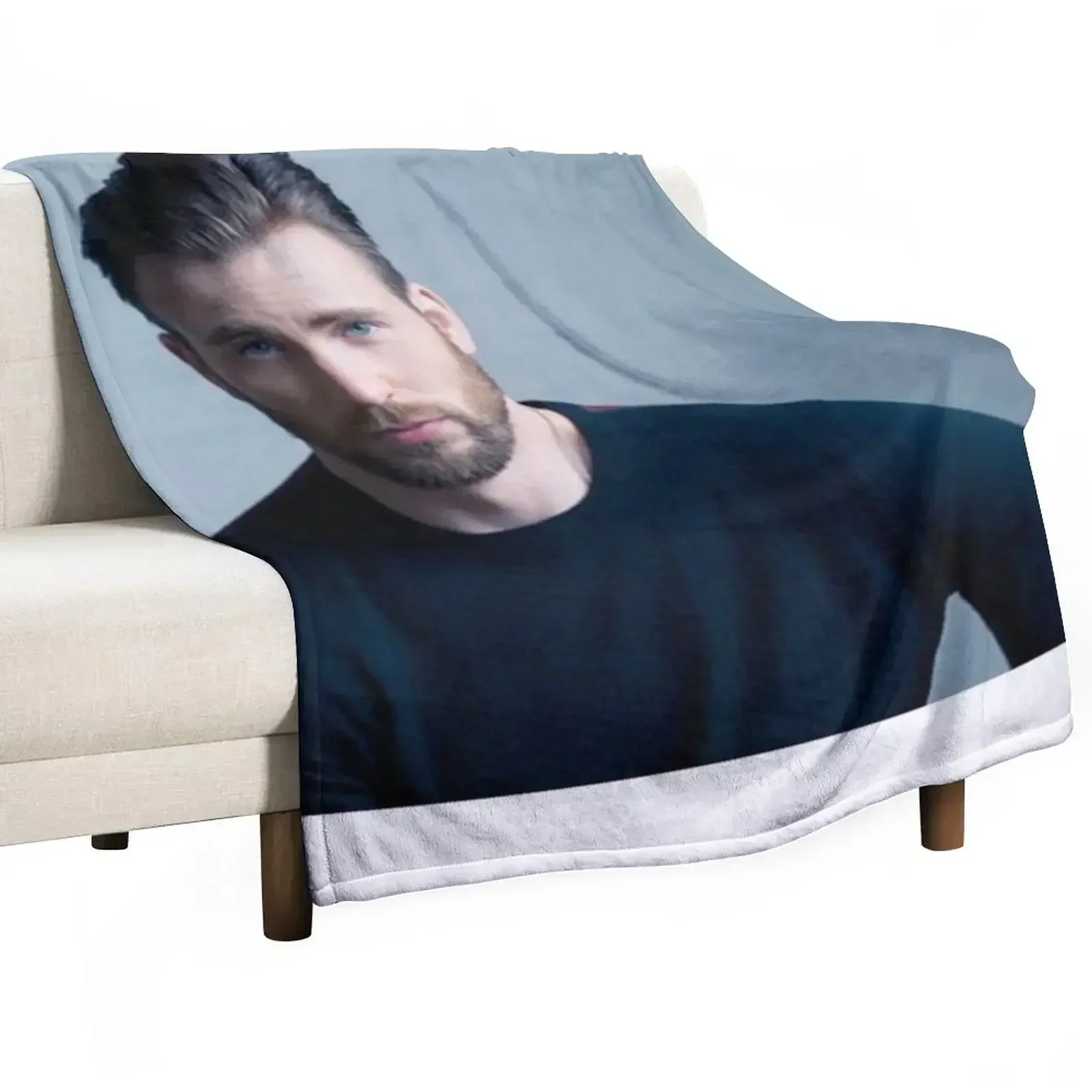 chris evan Throw Blanket Furry Flannels Bed linens Large Multi-Purpose Luxury Designer Blankets