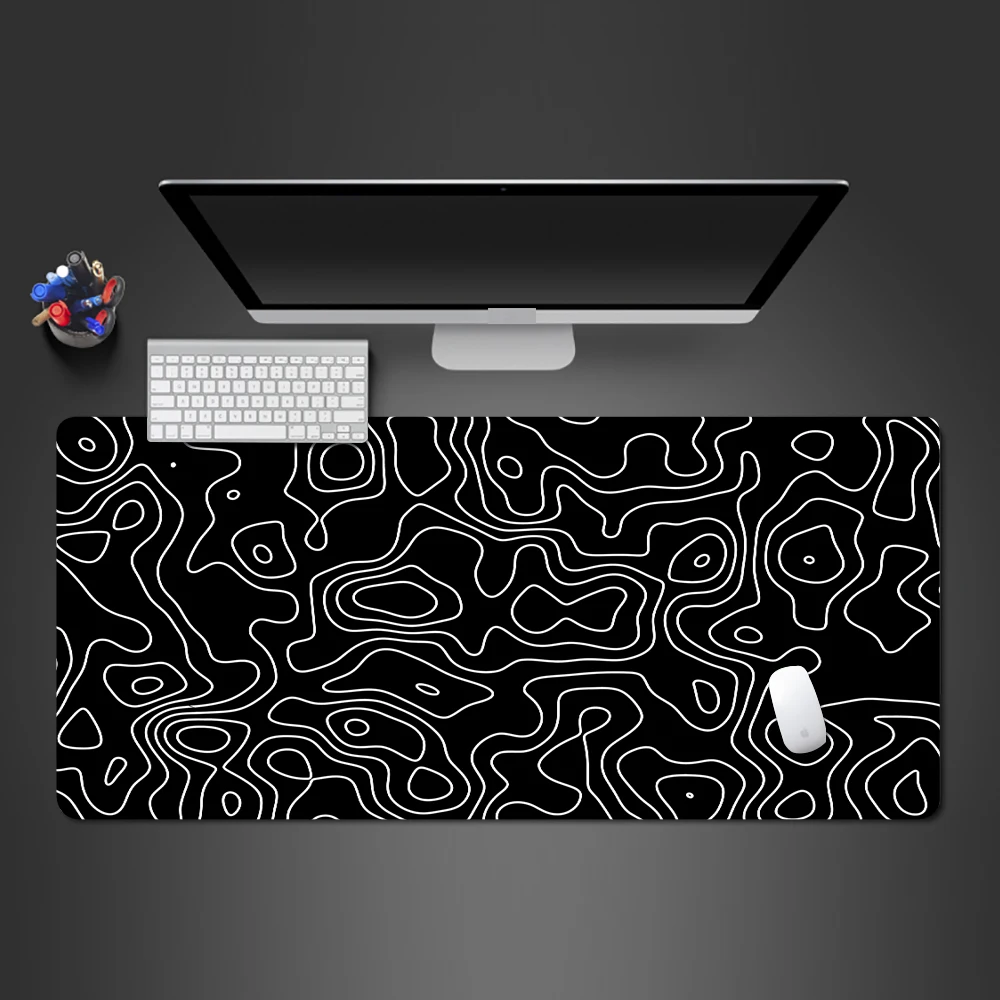 

Abstract Line Rubber Office Gaming Computer Desktop Mat Desk Pad Accessories Large Mouse Mat Pc Gamer for Compuradora Writing