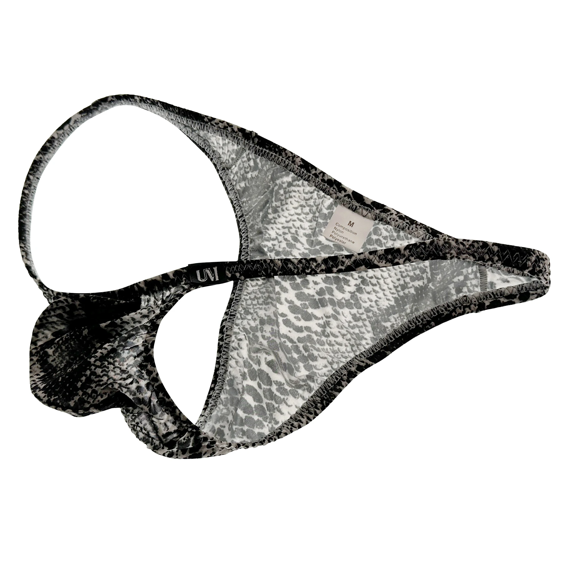 Leopard Print Silk Bikini Briefs Men's Sexy Half Back Underwear Cool Comfortable Men's Panties