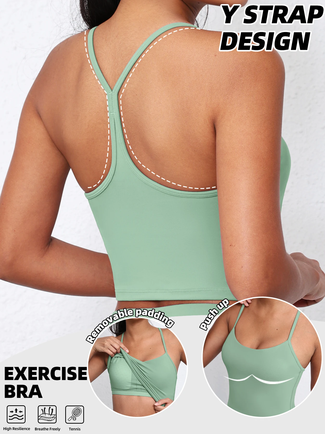 Solid Color Women Gym Yoga Sexy Cross Back Y shape Sports Bra Fitness Yoga Jogging Workout Sports Women Underwear
