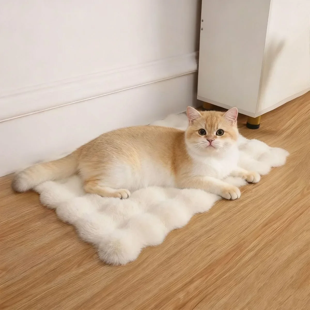 Haustier-Plüschmatte Universell für Alle Jahreszeiten Katzenbett Katzendecke Warme Schlafmatte für Herbst und Winter Hundebett Dicke Hundematte – Detail 4