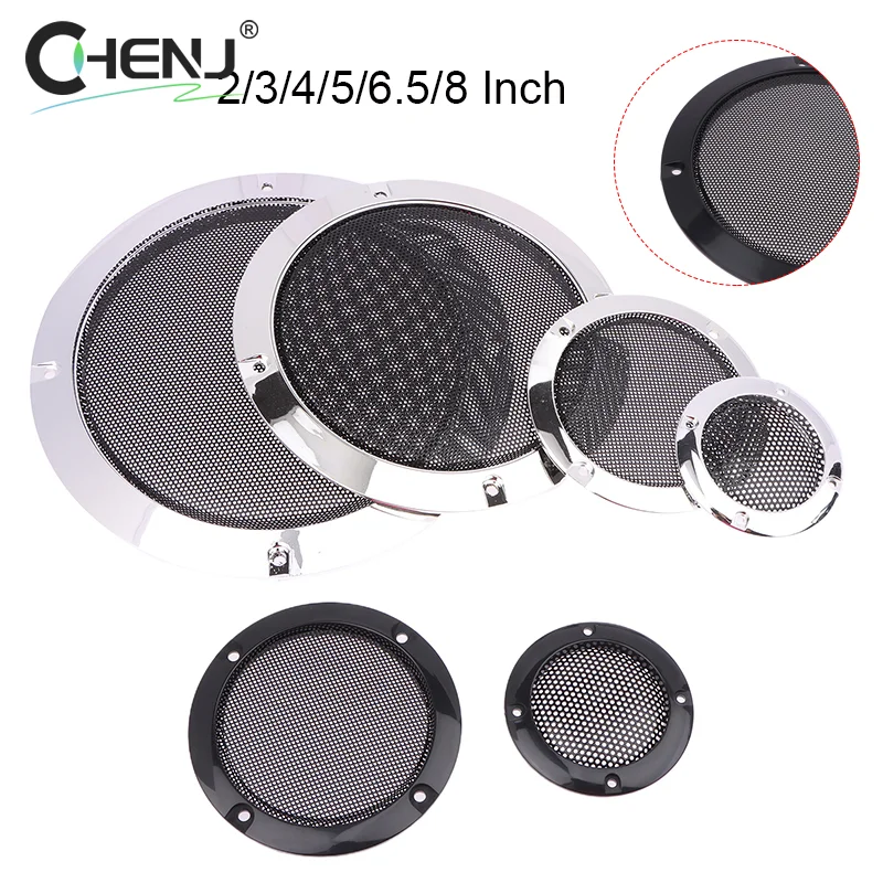 2/3/4/5/6.5/8 Inch Speaker Net Cover Car Home Loudspeaker Mesh Enclosure Speakers Plastic Frame Metal Iron Wire Grilles