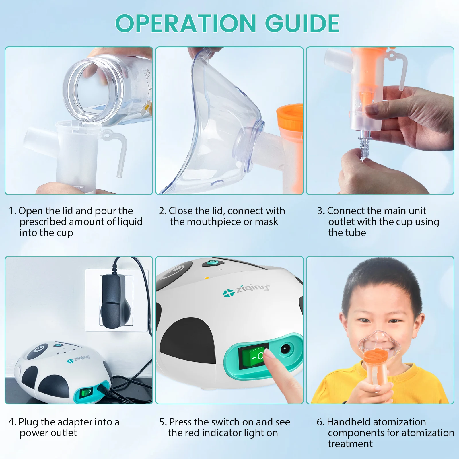 Verneblermaschine mit Maske in 2 Größen, tragbare Verneblermaschine für Erwachsene und Kinder mit vollem Zubehör, Vernebler-Dampfinhalator Tiny – Detail 10