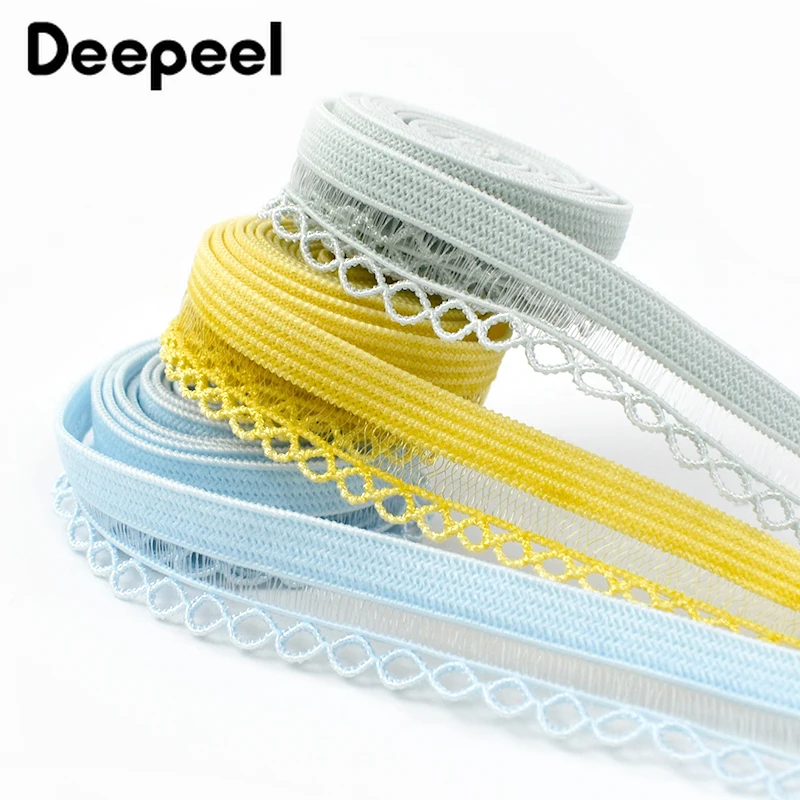 10/20/45Meters Deepeel 13mm Elastic Band Underwear Bra Shoulder Strap Tape Sling Bikini Stretch Lace Ribbon DIY Sewing Supplies