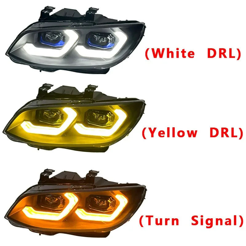 

Подходит для BMW 3 серии E93 (модели 2010-2013 годов) — светодиодная фара в сборе с двухцветными дневными ходовыми огнями.