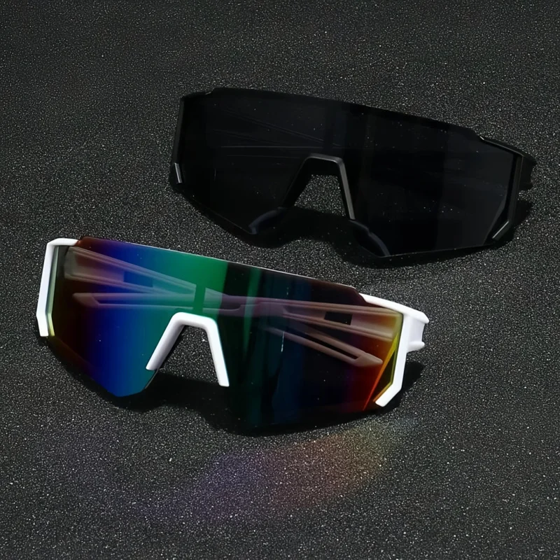 

2pcs Unisex mountaineering sunglasses suitable for cycling and outdoor activities, mountaineering, cycling and outdoor glasses