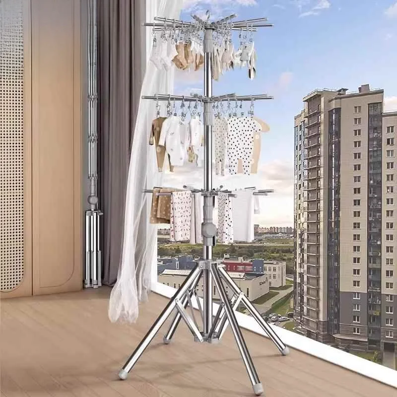 stainl-steel-baby-clothes-drng-ra-free-standing-balcony-sos-drng-rod-home-use-multi-function-infant-special