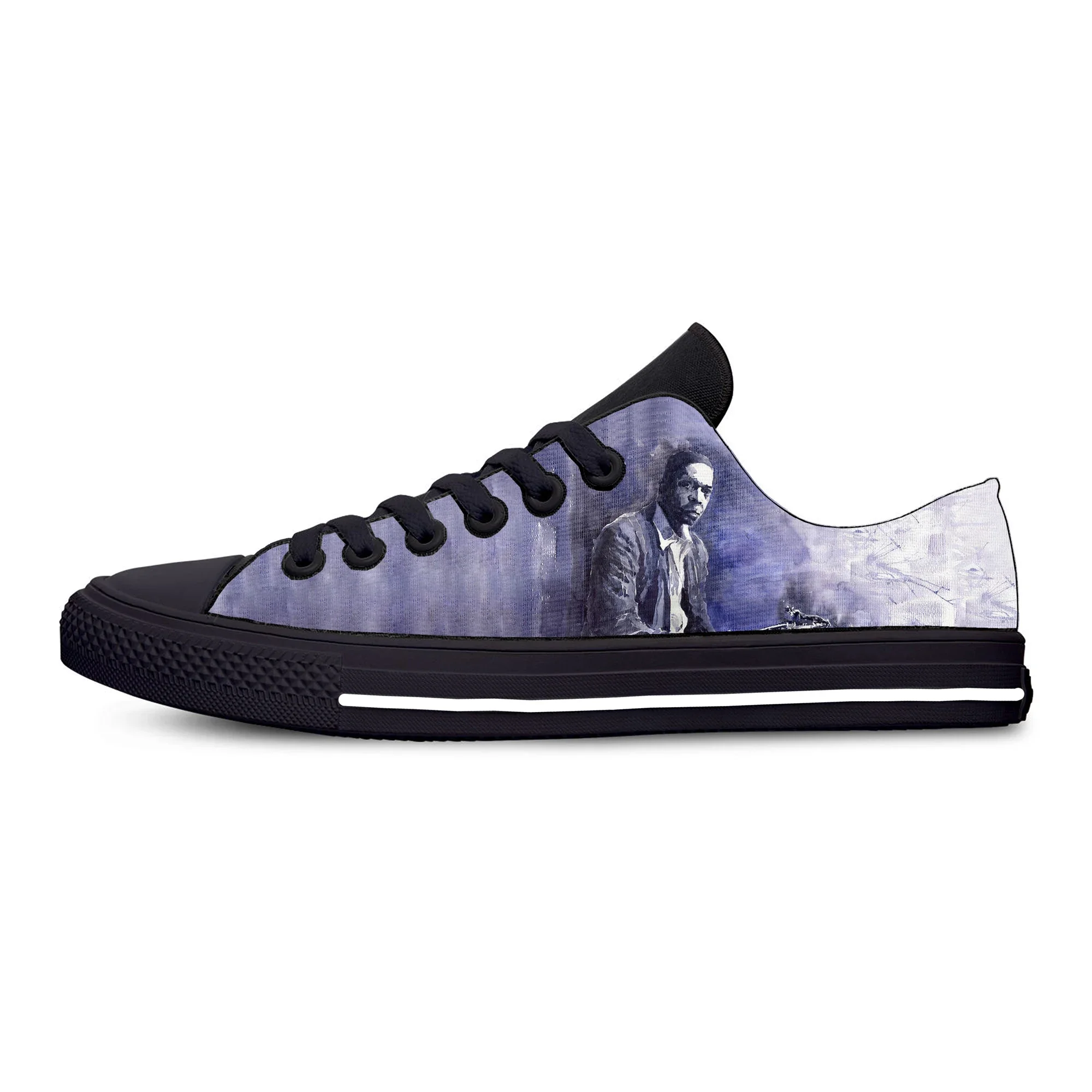 Hot John Coltrane Jazz Sax Music Cool Fashion Classic Casual Shoes Low Top Lightweight Breathable Men Women Sneakers Board Shoes