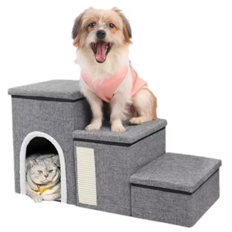 

New Multi-Functional Cat and Dog Nest Cage Dog Stairs Steps Beds and Sofas High Climbing Pet Supplies