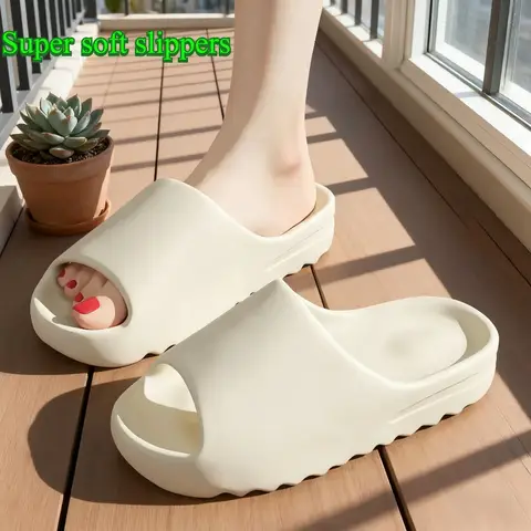 Zomermode Heren EVA Zachte Dikke Zolen Indoor Slippers & Dames Yeezys Stijl Slides Strand Sandalen Comfort