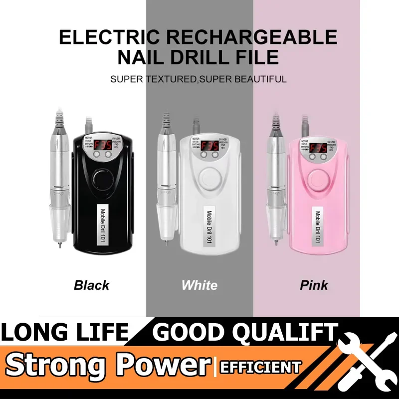 حار 35000 دورة في الدقيقة آلة حفر الأظافر للأظافر قابلة للشحن مانيكير المهنية الكهربائية مسمار التدريبات موتور Polish منخفضة الضوضاء ساندر #1