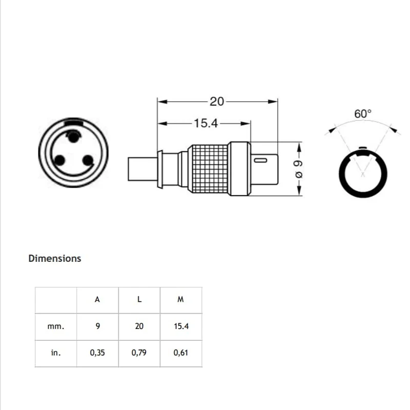 Canfon FVB 3 Pin męskie złącze wtykowe dla Lectrosonics Wisycom MTP40, Sennheiser SK2000 SK3063 SK5212 mikrofon, Shure UR1M,Zaxcom