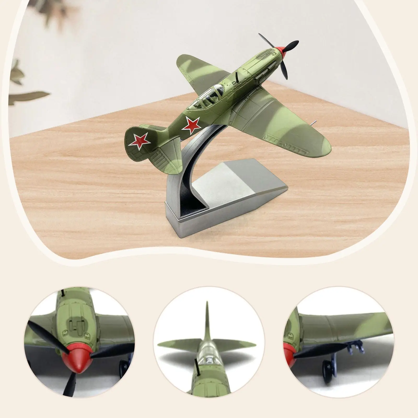 1/72 Scale รุ่นจําลองเครื่องบินจอแสดงผลของเล่นที่สมจริงโจมตีสําหรับ Bar Home Livingroom