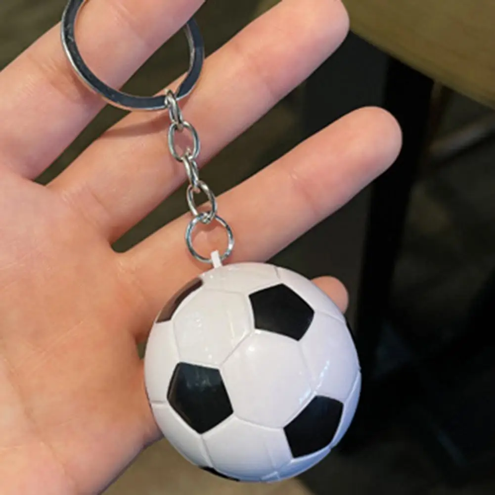 Keychain with Football Charm Football Keychain Football Shape Keychain Pendant Metal Chain Buckle Fans Backpack Accessory