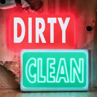 Panneau magnétique propre pour lave-vaisselle, Double face, pour Machine à laver de cuisine, panneau magnétique Double face, outil d'organisation de nettoyage du réfrigérateur