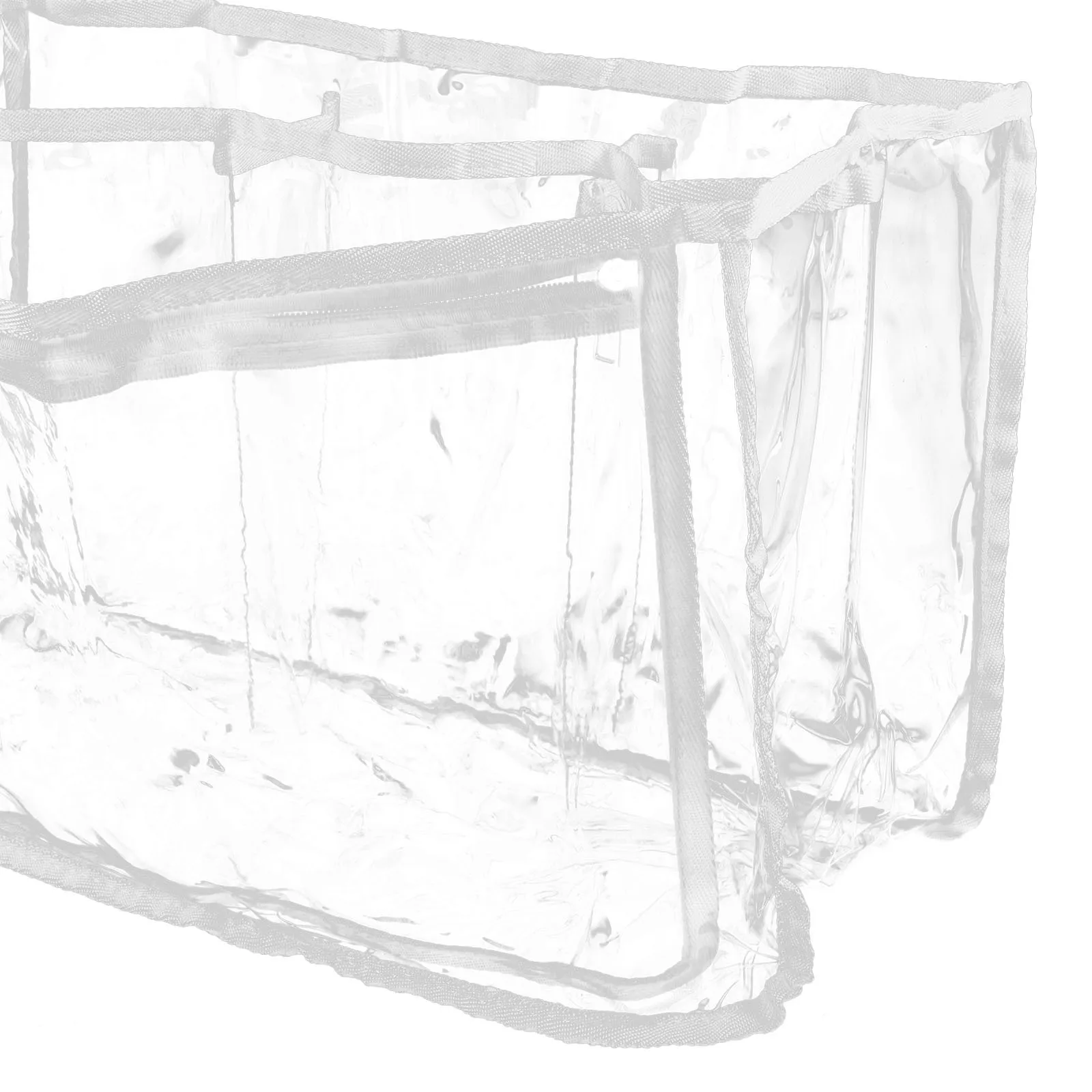 

Large Capacity Transparent Beach Bag Clear Tote Portable Travel Outdoor Multipurpose Zipper Storage Plastic Carrying Bag