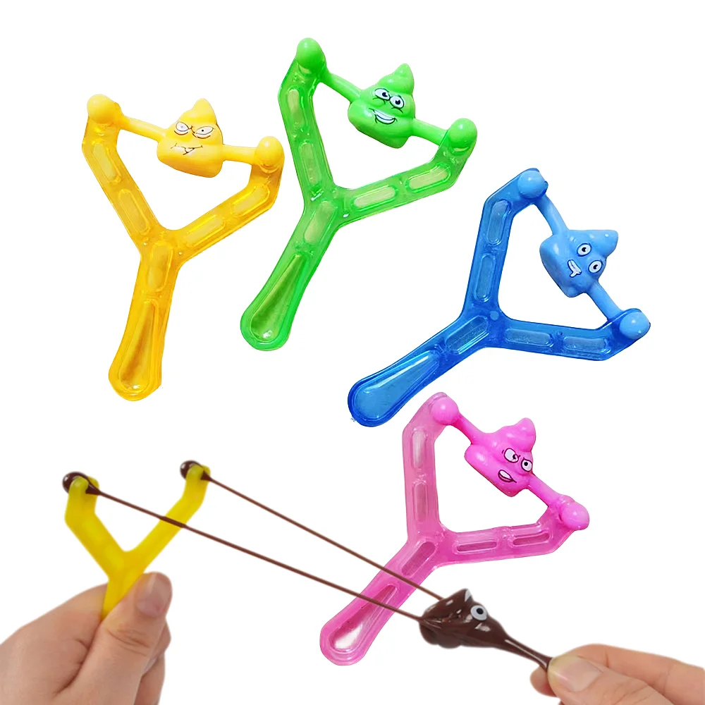 5Pcs Slingshot Dipping Poop Toy Children's Party Gift Boys & Girls Pinata Filling Baby Shower Gift Pack Carnival Prize Catapult