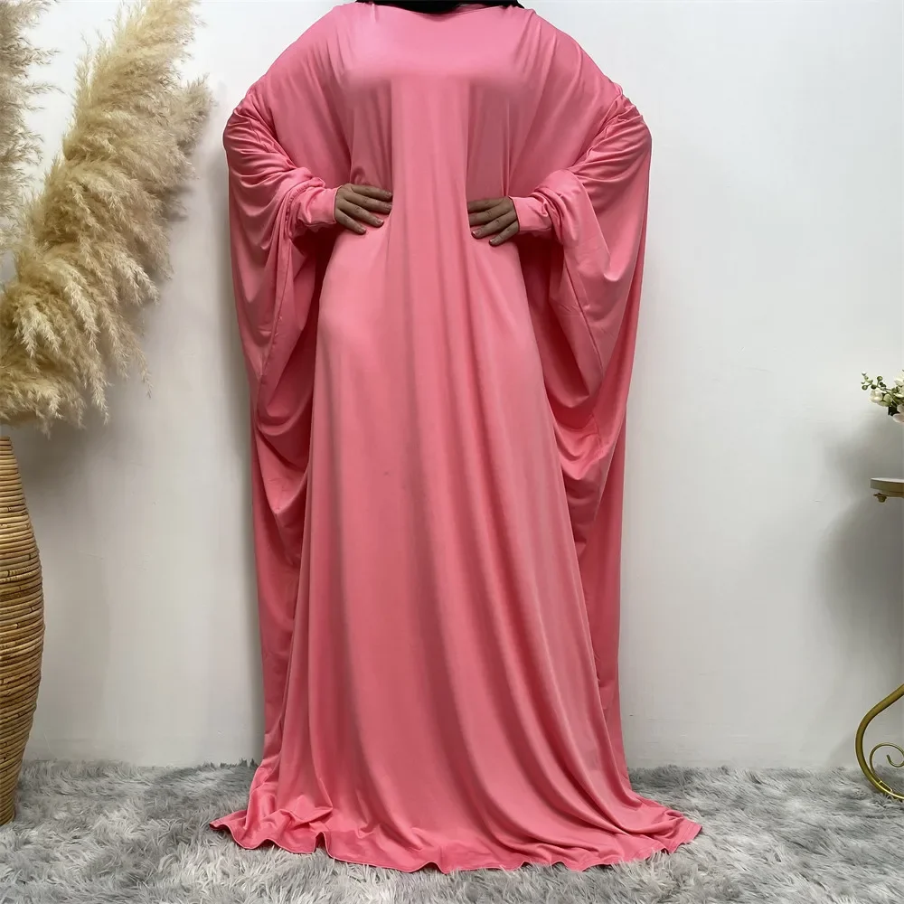 Muslimische Frauen Traditionelle Kleidung Kleid Eid Ramadan Gebet Kleidungsstück Fledermausärmel Türkische Robe Islamische Abayas Burka Abaya Kaftan