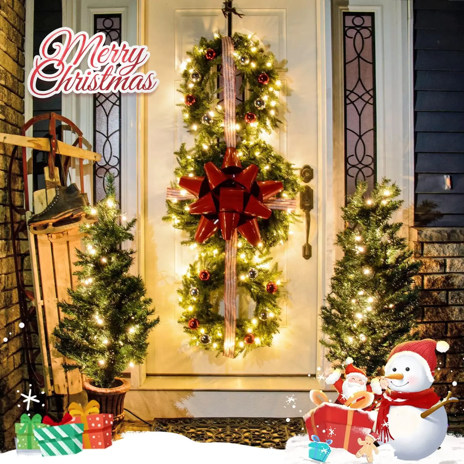 80 Lampu Natal LED Tahan Air untuk Luar Ruangan, Lampu Peri Mini Berkelap-kelip dengan Remote Control, 8 Mode, Bertenaga Baterai, untuk Dalam Ruangan