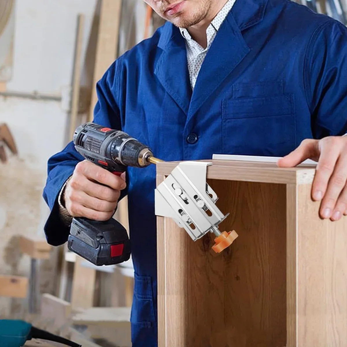 Eckklemme aus Stahl 90 Grad, Rechtwinkelklemme für Schreiner, Schnellverbindungsklemme mit Verstellbarem Schwenkbacken für DIY-Rahmengestaltung und Schweißen – Detail 9