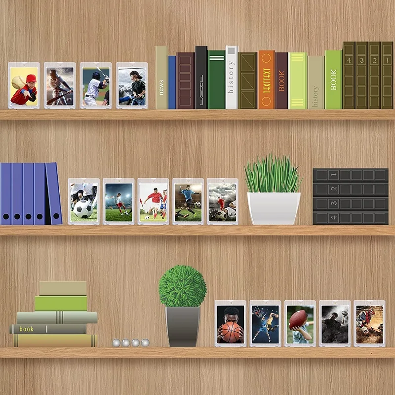 10Pcs/Pack 35PT Magnetic Card Holder for Baseball Sports Card Protector Trading Cards Hard Plastic Sleeves Display Case