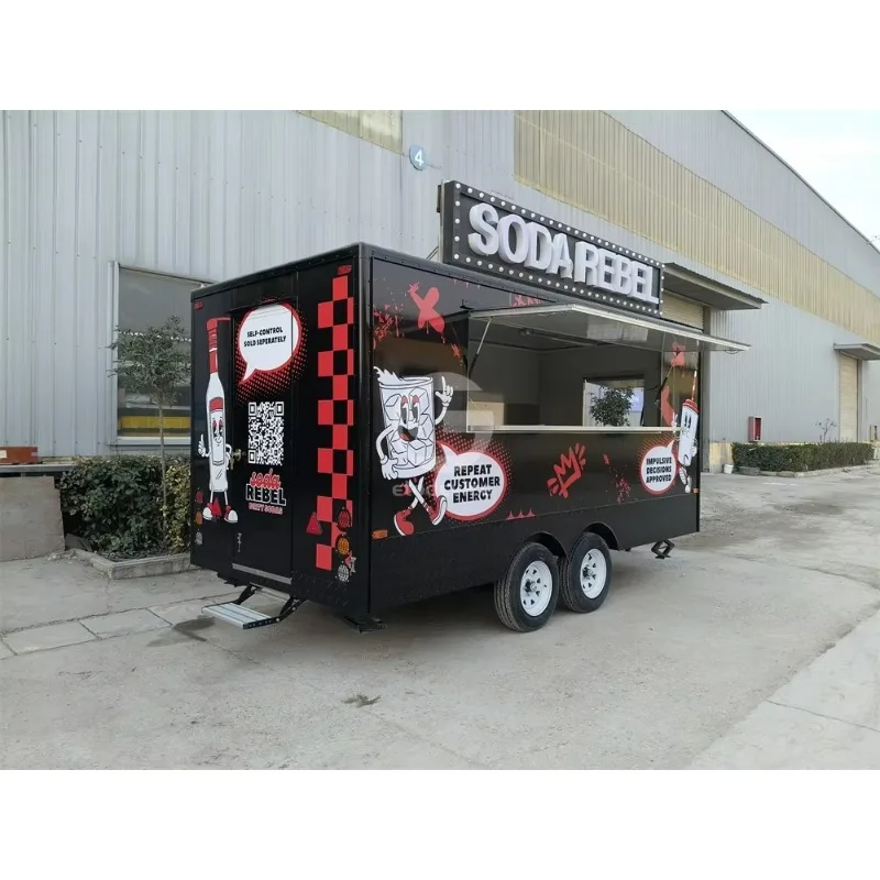 Multifunctional Reasonable‑Priced Street Food Vending Trailer Truck, Custom‑Size Food Cart With Complete Equipment