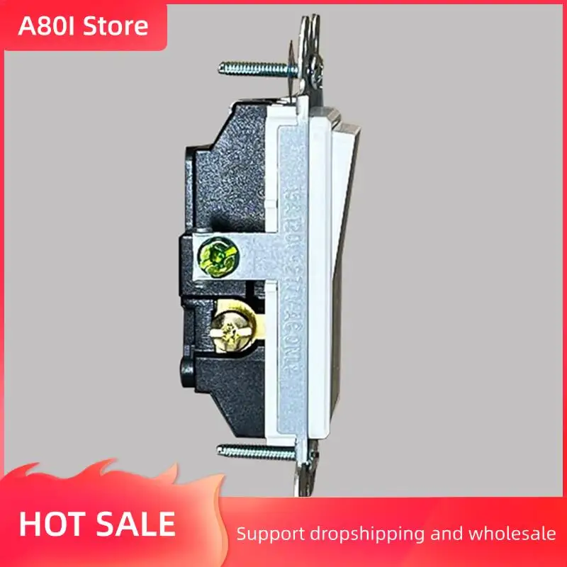 

A80I 10 PCS 3-Way Decorator Paddle Rocker Light Switch Grounding 15A 120V-277V 3-Wire Metal+Plastic