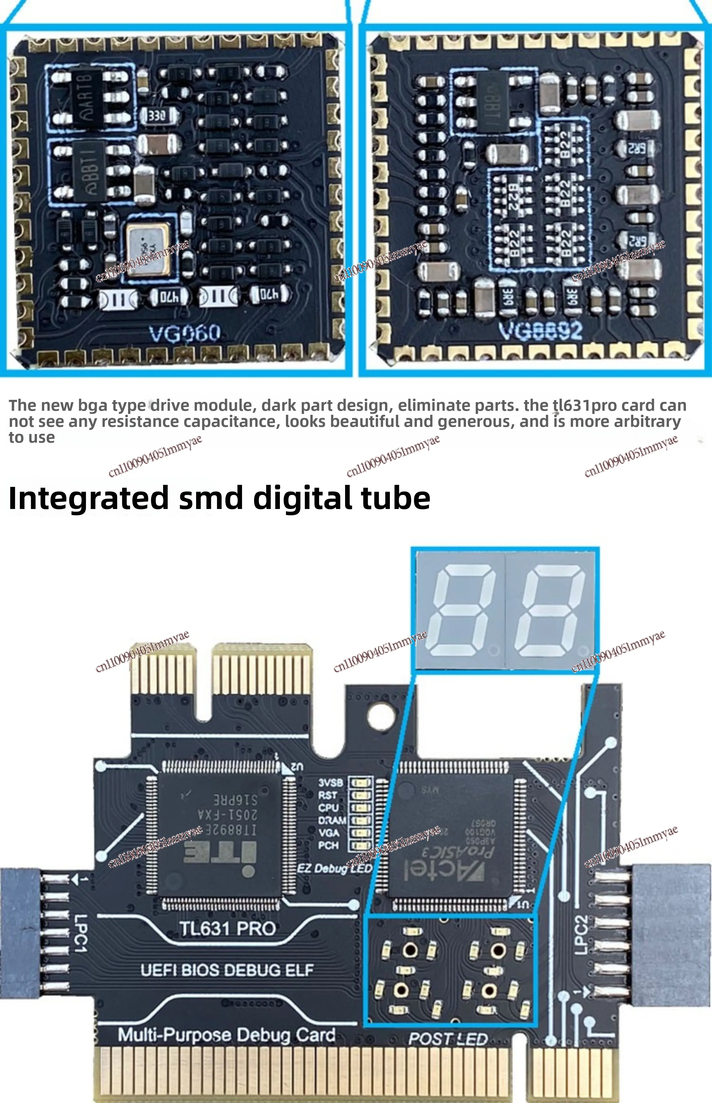 TL611 Main Board Diagnostic Card TL631 PRO Desktop PCI Main Board PCIE Diagnostic Notebook Running Code DEBUG Card