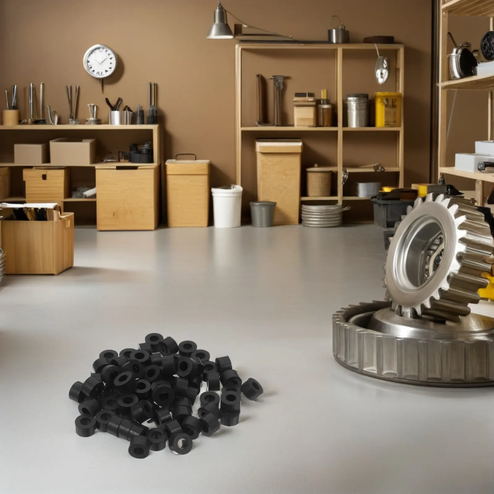 100Pcs Rubber O Shape Washers 12Mm Od 6Mm Id 7Mm Thick Anti Vibration Pads Machine Isolation Damping Rubber Washers Black