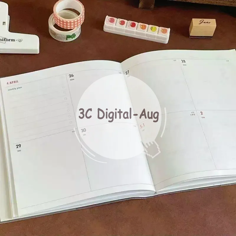 2027 Self Discipline Weekly Planner Calendar Notebook Check-in Function Clear Layout for Office Home Daily Planning