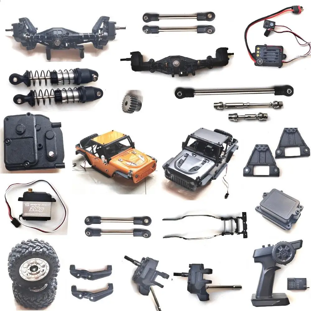 Mjx heading west h12y h12y + h12p rc peças de carro off-road escalada carro acessórios originais pneu carro escudo porta ponte cintas, etc