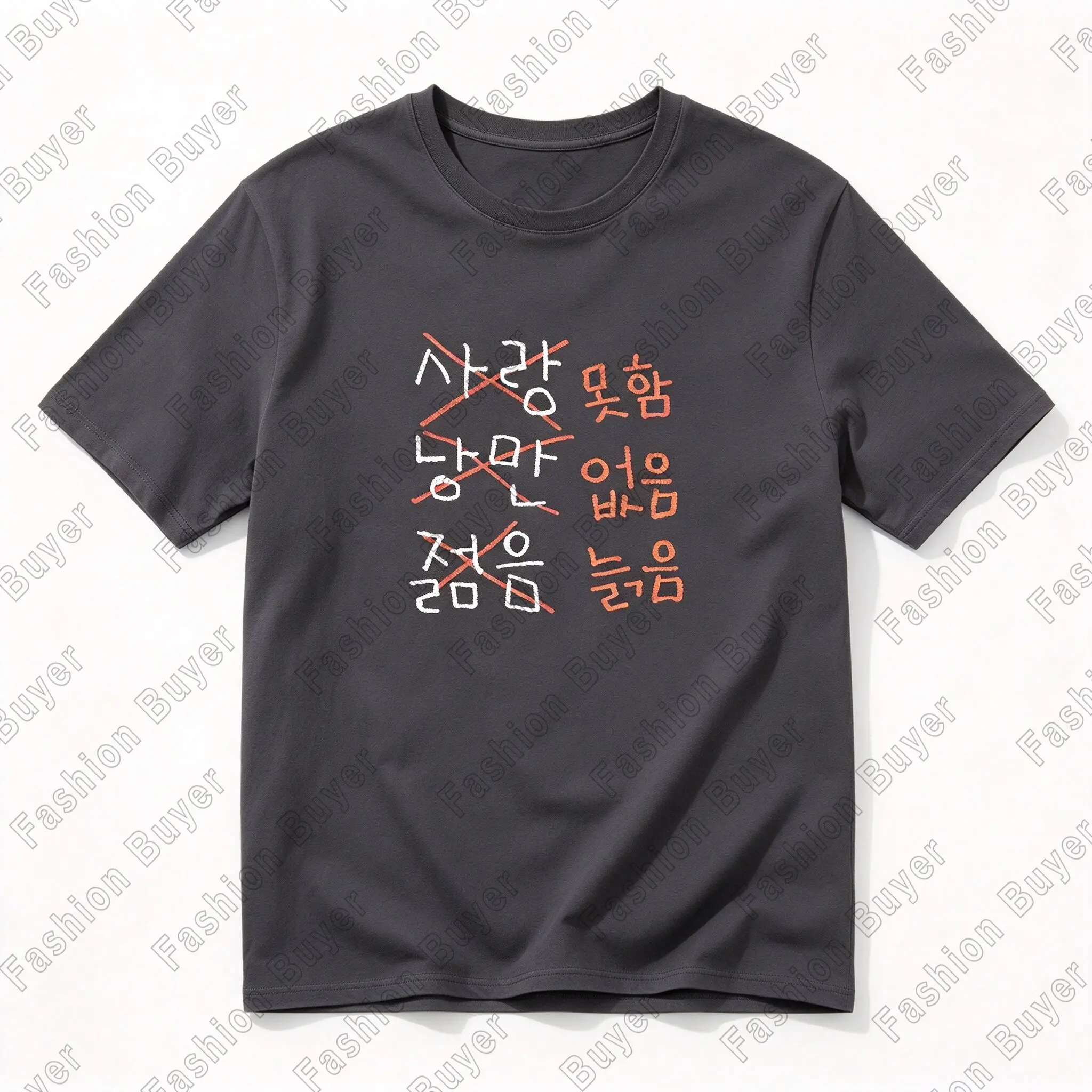 2026 Spring Summer New Love Trust Korean Letter Print T-Shirt Unisex Short-sleeved Retro Street Y2K Casual Fashion Tops Clothing