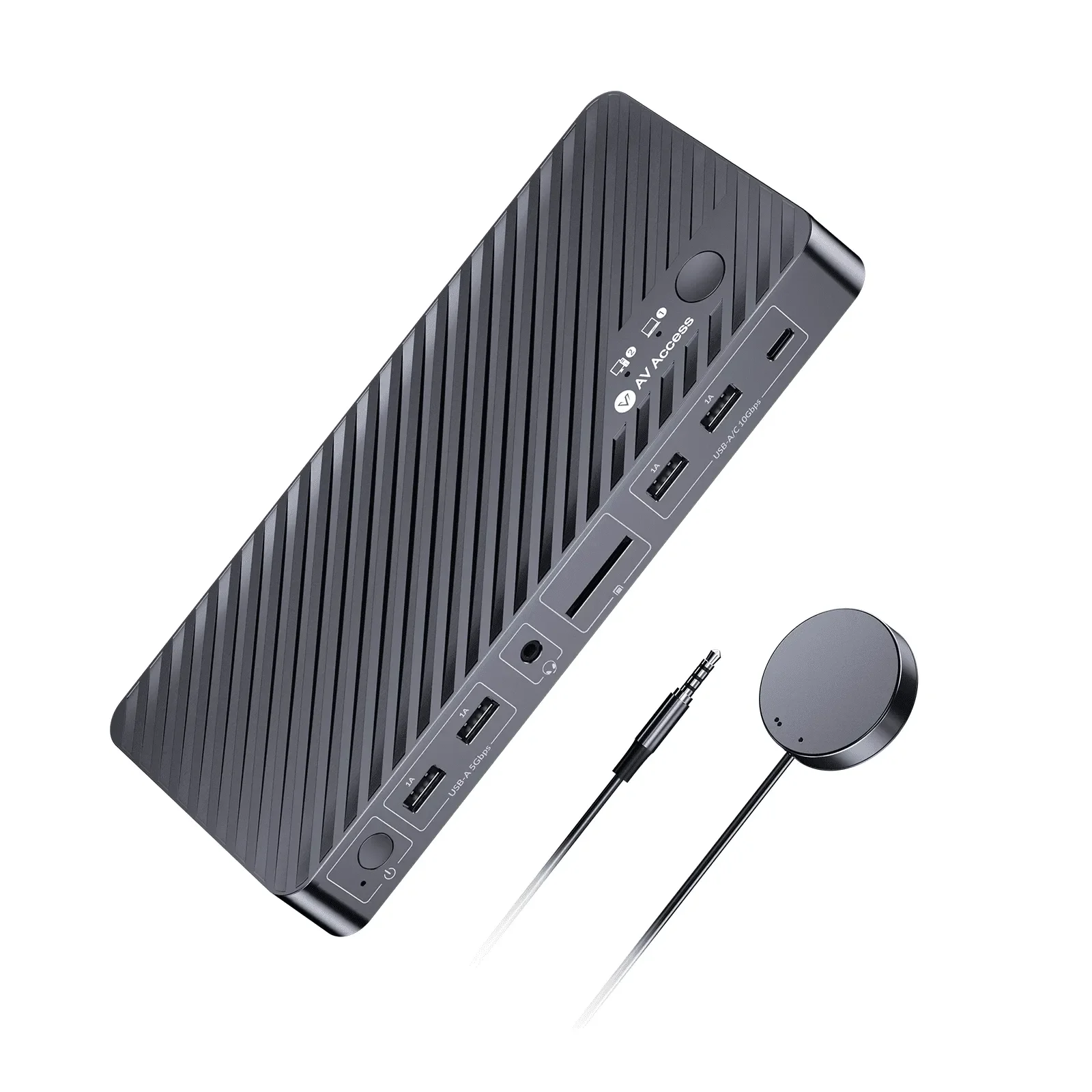 

8K KVM Switch 2 Monitors 2 Computers for Laptop & Desktop, 100W USB-C Charge, Ethernet, Docking Station Dual Monitors(iDock B10)